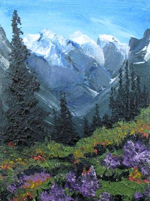 Mountain Flowers Series Painting #1